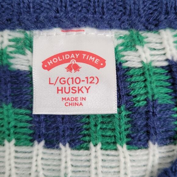 Holiday Time Women's Large Ugly Christmas Cat Sweater XMas Holiday Fair Isle - Picture 5 of 9